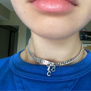 Dior Silver Charm Necklace